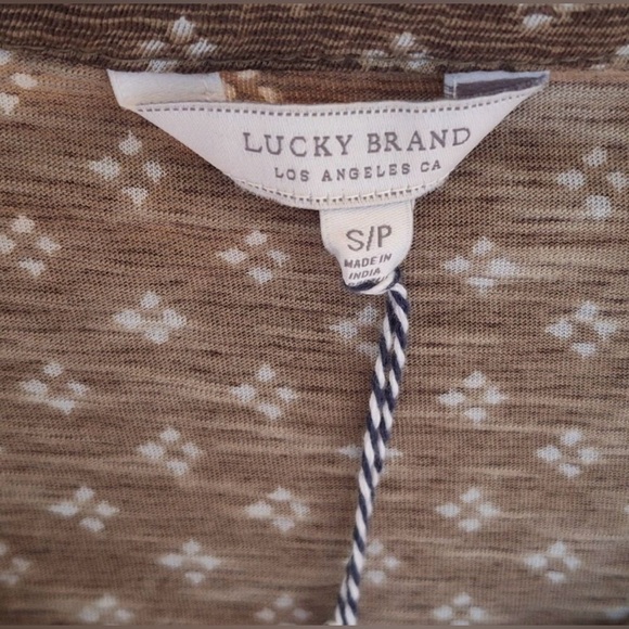 Lucky Brand NWT Boho Long Sleeve Blouse Top Olive Green Autumn MSRP $50 SOFT S - Picture 5 of 14